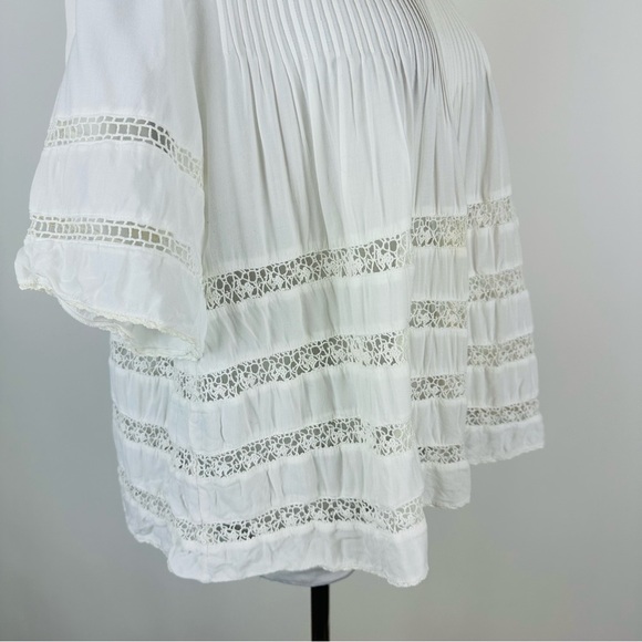 Aritzia Wilfred Beaufort White Lace Hobo Peasant Top Size Large - Picture 7 of 15